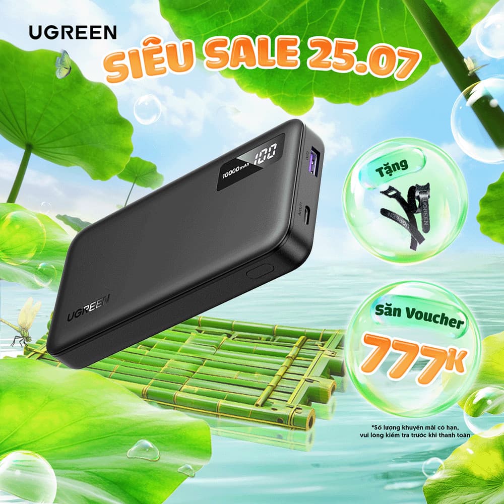 Pin sạc dự phòng UGREEN 10000/20000mAh | PD 20W / QC 3.0 | iPhone/Android/Samsung | BH 18 tháng |10400 25683